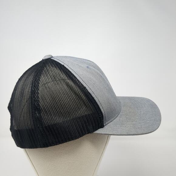Srvs Snapback Trucker Hat Gray One Size Adjustable Mesh Back Classics Yupoong - Picture 5 of 9